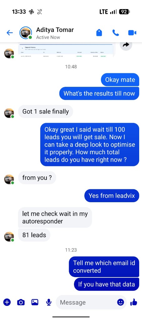 LeadVix advertiser result